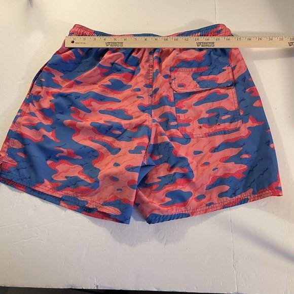 Vineyard Vines Swim Trunks Adult L Pink Blue Lined Board Shorts Hiking Fish Mens - Picture 7 of 8